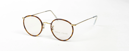 Vintage Hilton Classic 1 Panto Blonde Gold Eyeglasses Optical Frame Glasses Lunettes 49mm